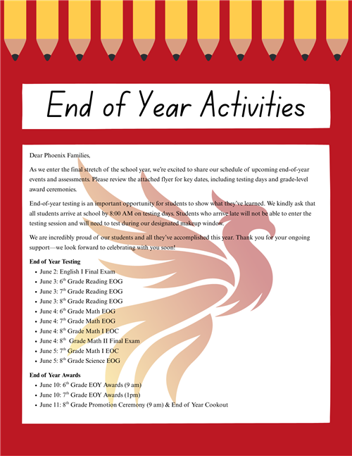 End of Year Events